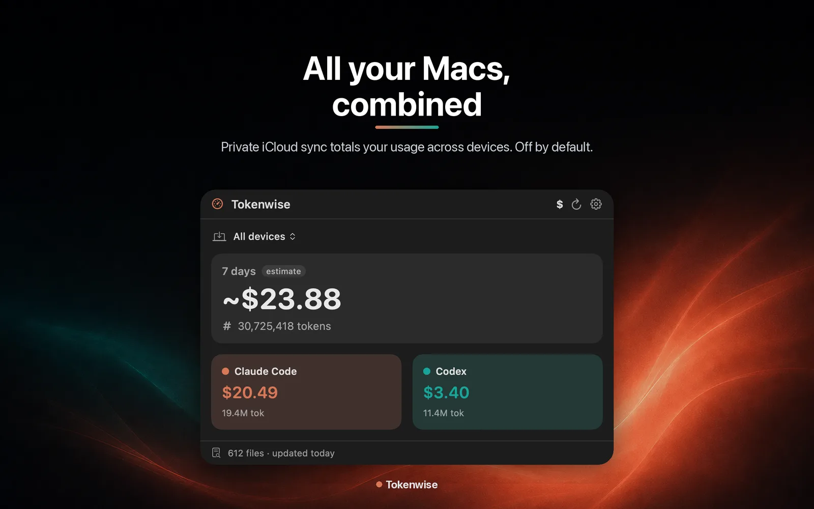 Combine usage across Macs via iCloud